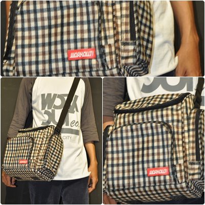 #WorkOut sling bag checkered IDR 100K. call: 085659114075