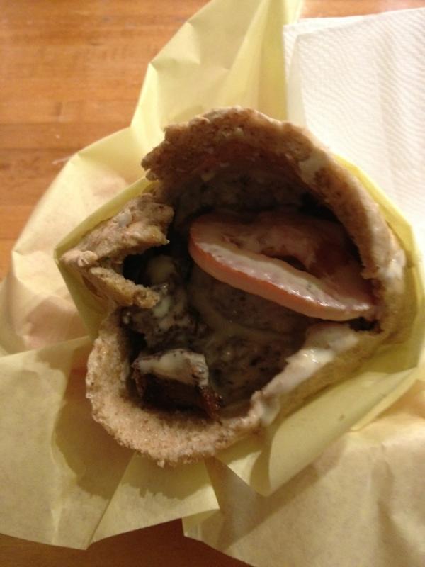 MrMikeLondon's tweet photo. This second shaworma gyro is gonna put me down for the count. http://t.co/zoNSyq7C