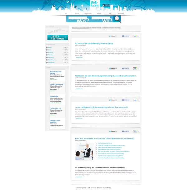 meevagmbh's tweet photo. #meeva launcht #StadtKatalog.de-Blog: Tipps+News für KMU zu Thema #Empfehlungsmarketing: http://t.co/127tFVEh http://t.co/hdTVQcNl