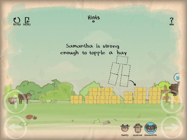 Big lady Samantha had just knocked a stack of hay in #theSheeps bit.ly/rqBTZc