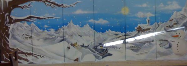 HELP, 2,5 meter sneeuw in het magazijn (oké 10 bij 2,5 m.) Hij is net klaar, en zo dik! Wie gaat hem als eerste huren?