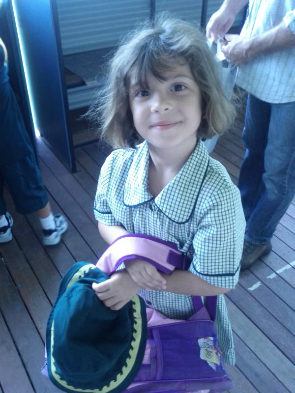 daz_zling's tweet image. Just saw my littlest cousin Mia off on her first day of prep. #cuteexplosion