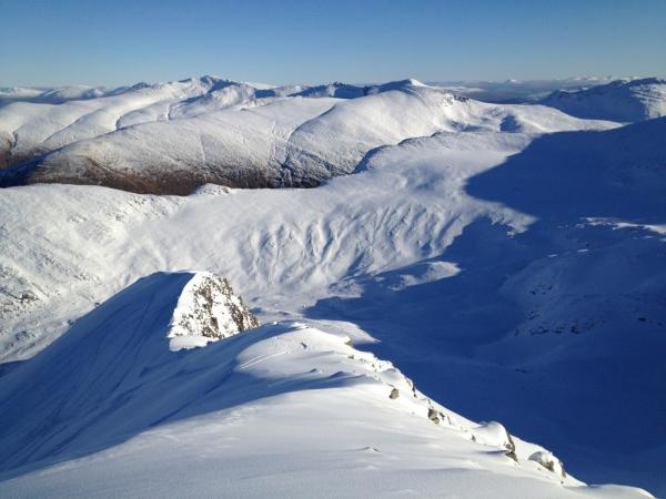 View down climbers col