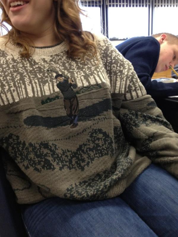 Today is ugly sweater/socks day! @meg_scalise