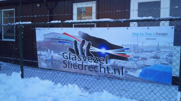 Op de #ijsbaan in #Sliedrecht hebben wij momenteel ons spandoek hangen ter promotie :-)