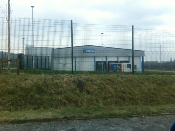 Lukeyboyblue's tweet photo. @GreggstheBakers this is in Penrith Cumbria, is this were you make your pasties?? http://t.co/aCrlaMAU