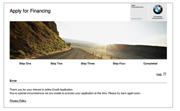 @BMWNA_news @CEOMikeJackson <a href="/BMWi/">BMW i</a> Gave BMW my credit data, BMW "can't accept"?? Learn HTML. Easier than ActiveE.