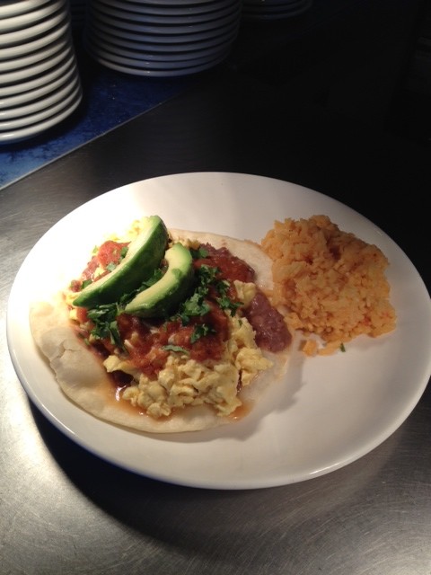 theblueplate's tweet photo. Huevos rancheros or cat head biscuits and gravy anyone?? http://t.co/sksd6QD8