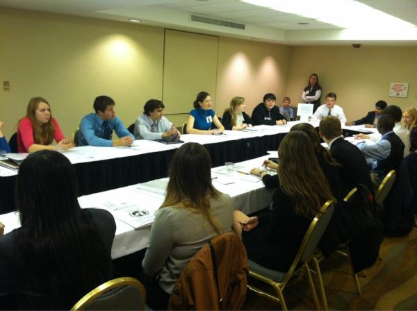 OSS talking about what colleges they plan on attending #MUNUC