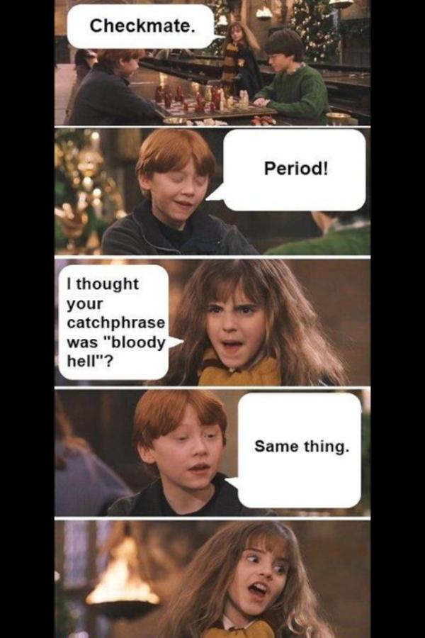 BrilliantMione's tweet photo. Don't I look charming... RT @MrRonaldWeasley: #ificantakebackonething it would be my inability to filter thoughts. http://t.co/BYbUBRwt