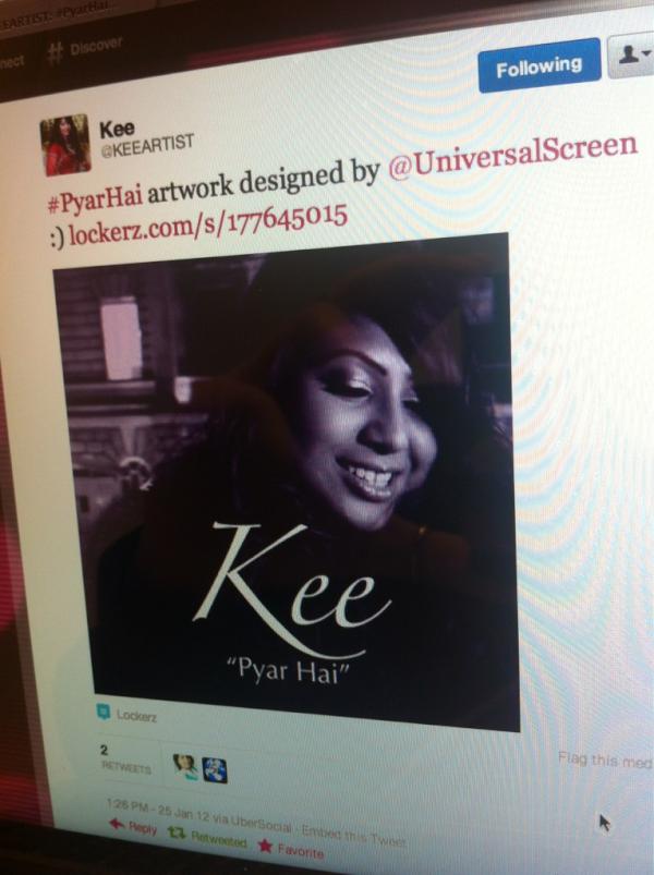 UniversalScreen's tweet photo. @KEEARTIST showing love to @UniversalScreen big up kee x http://t.co/bIyLd9B2