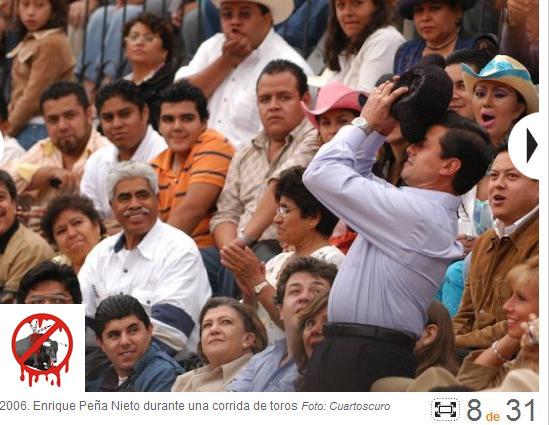 Hay que fijarse bien a quien le damos nuestro voto. Enrique Peña Nieto <a href="/EPN/">Enrique Peña Nieto</a> Ferviente aficionado de "La Fiesta Brava"
