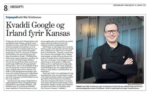 fiton's tweet photo. Andri Már kvaddi Google og sagði hæ við okkur. http://t.co/4RKUFhwT