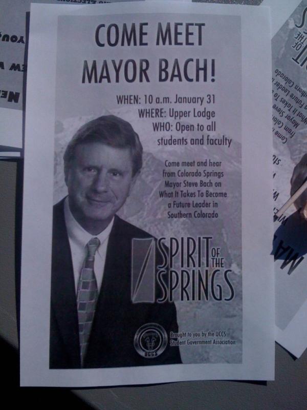Come check out mayor Bach Tuesday in the upper lodge at 10am