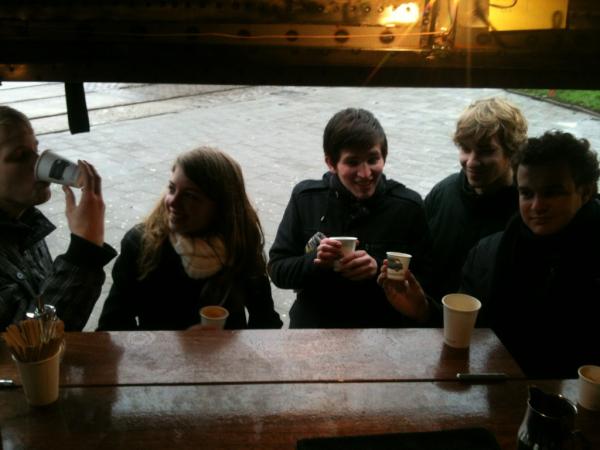 Bob en z'n vrinden <a href="/espressobus/">De Espressobus</a>  Pieter was helaas afgehaakt (: