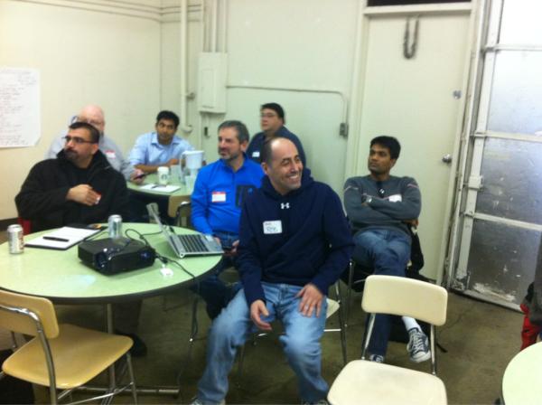 IdeakickSEATTLE's tweet photo. Rob looking to make sure he is making a smart investment. #ideakickSEA http://t.co/3jN4Icrj