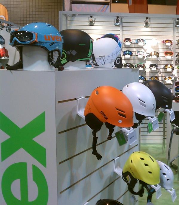a small selection of the Uvex Helmets on display at #SIA12 come see the new colorways and Core line