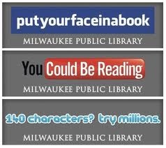 An "original" way  to advertise the  #Milwaukee public  #library