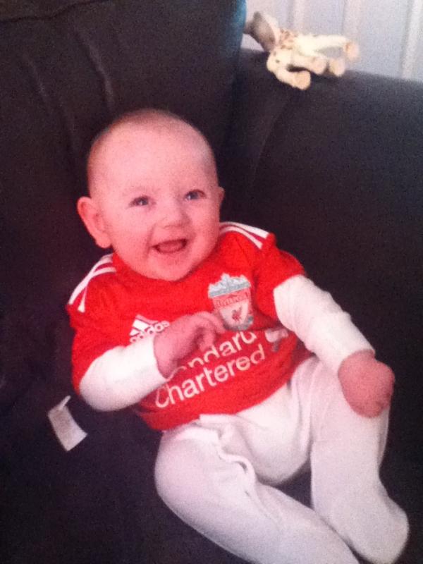 MichaelJHorner's tweet photo. The little man enjoyed @Dirk_18_Kuyt last minute winner http://t.co/4KJ3MDp6