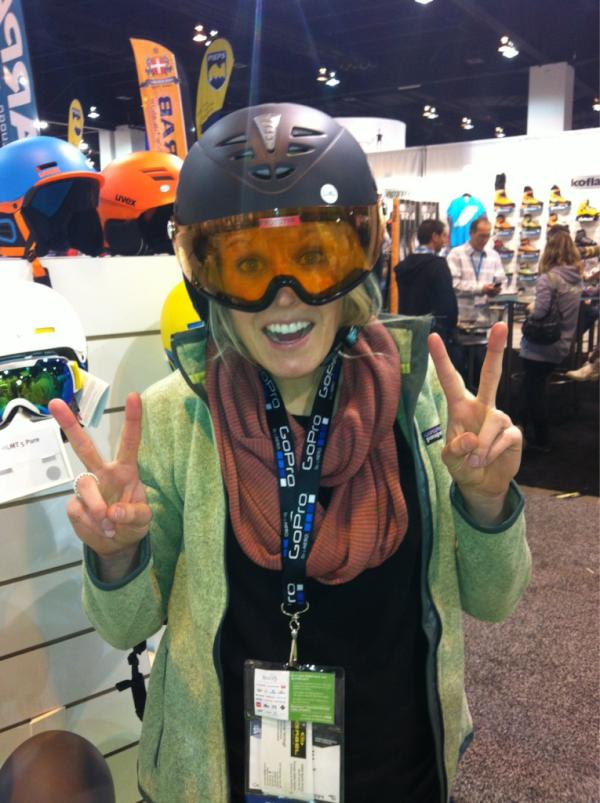The Ski Racing crew doing some product testing at SIA #winning
