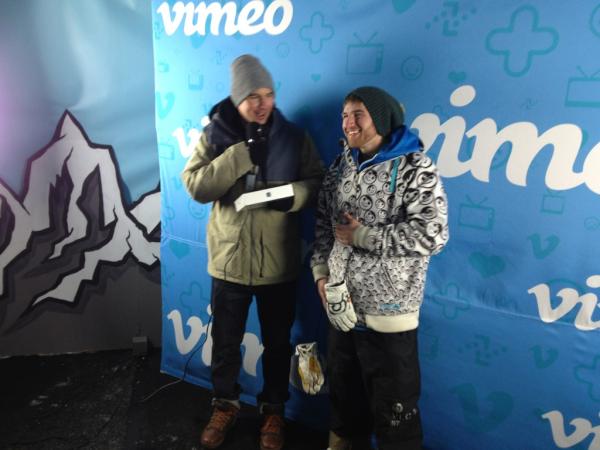 VimeoEvents's tweet photo. Our second Justin of the day wins an iPad from Vimeo at the X Games #Xvimeo http://t.co/gAb3ZBam