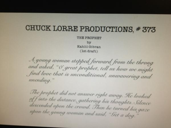 warrick_lee's tweet photo. Ah chuck Lorre, love it http://t.co/KdXs1uBx