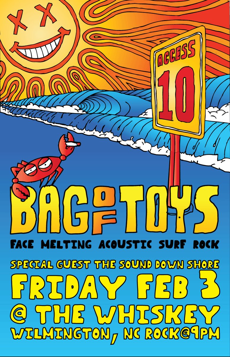 Big ass show in Wilmington on FRIDAY. It'll rock you silly, so start making plans now!