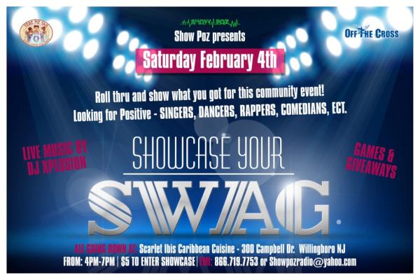 ShowPozRadio's tweet photo. Check us on Saturday at the #Swag Showcase... From 4-7pm. In Town Center in Willingboro, NJ Carribean Cuisine http://t.co/iVzYhPwt