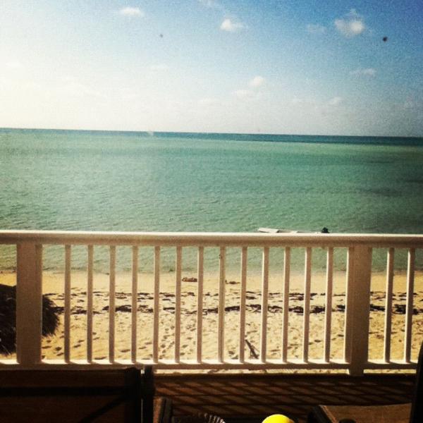 Our deck view from the beach house. #Bahamas #privatebeachhouse