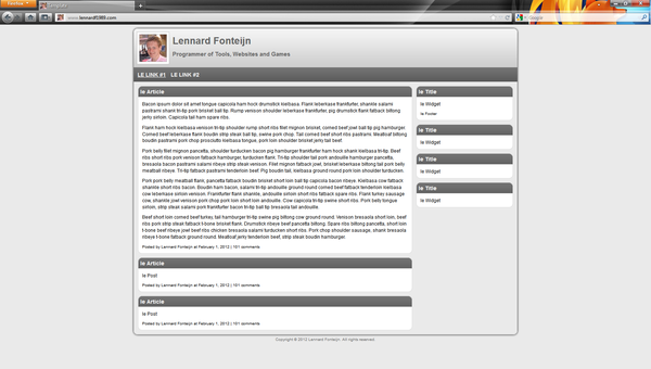 Had a small half an hour off, was bored and decided to convert the template used on my website to a Wordpress template.