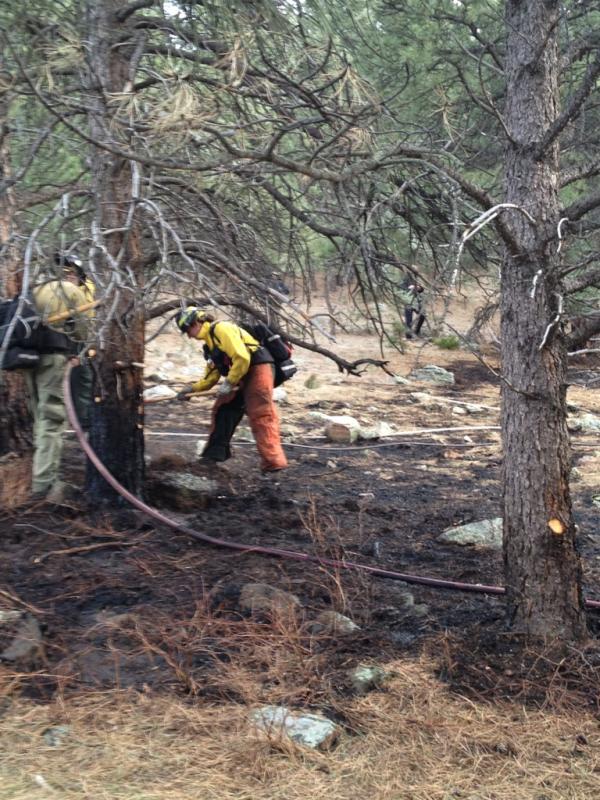 BocoRanger's tweet image. Small wildfire at Heil Valley Ranch contained today.  Expect to see fire apparatus on Thurs.  #Boco_Trails