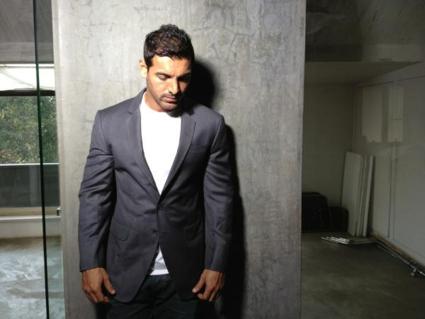 Shooting some pictures with John Abraham in a classic jacket by <a href="/Narisworld/">Narendra Kumar</a>