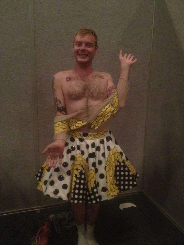 doctormcdougall's tweet image. Just in case you didn&apos;t believe it on the radio... Here&apos;s me in @kimbramusic&apos;s amazing dress #cannotunseeit