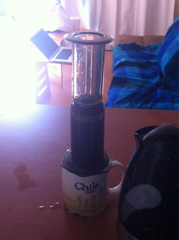 solarix's tweet photo. Fresh organic Brazilian coffee = awesome Friday! #lifeatstartupchile http://t.co/k9ZMb4OZ