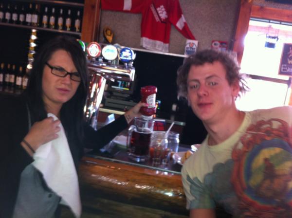 KStephens_Oops's tweet photo. Only one way to cure chicken suit hungover http://t.co/wfJ1td1Y