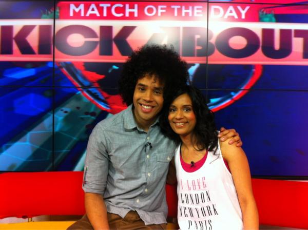 SonaliShah's tweet image. Join me and my guest @johnypitts on #MOTDKickabout right now on BBC Two for 15min of football fun for your kids