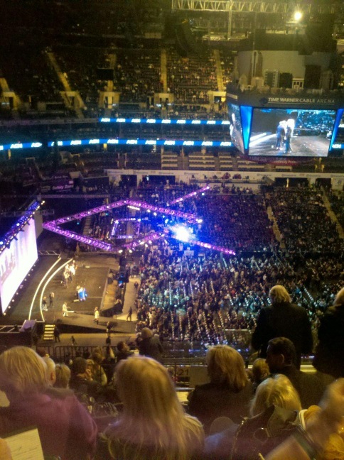 KirkTalley's tweet photo. Sitting in charlotte with 25,000 people.   This has been a life changing day...I wish u were here. http://t.co/KY44NYHk