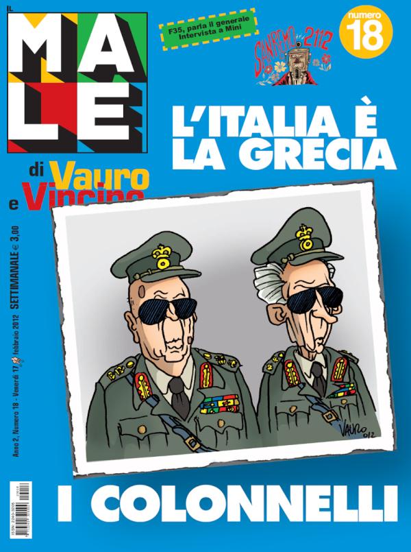 VauroSenesi's tweet photo. Tutti all'edicola! è arrivato @il_M_A_L_E N.18 - 7 modi per uccidere il Papa, F-35 #mordkomplott http://t.co/3SS1PBIv http://t.co/cJOGEW78