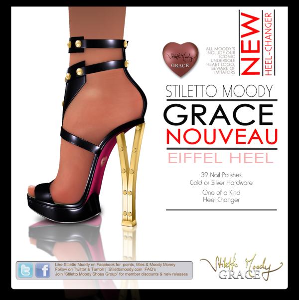 StilettoMoody's tweet photo. New #StiettoMoody GRACE Nouveau changes heels & etal Colors. Available only at http://t.co/hFHADb1U #secondlife #sl http://t.co/LxJOTMDd