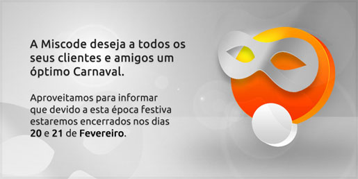 miscode's tweet photo. A MISCODE deseja a todos os seus clientes e amigos um óptimo Carnaval. http://t.co/MLOwQOhV