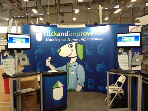 We are at the long island home show come and visit <a href="/clickandimprove/">Click and Improve</a>