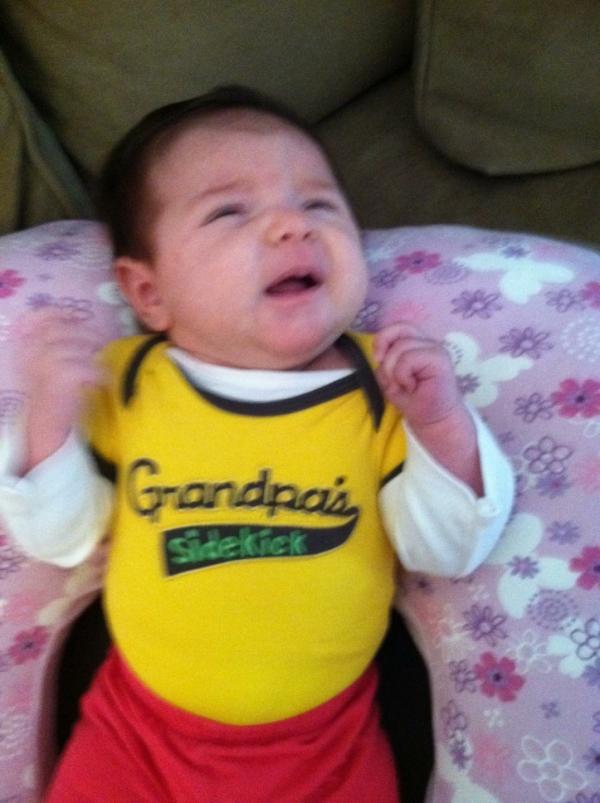 mdetrini's tweet photo. Annabelle already @ 3 months...too cute and precius http://t.co/pQXJFzRx