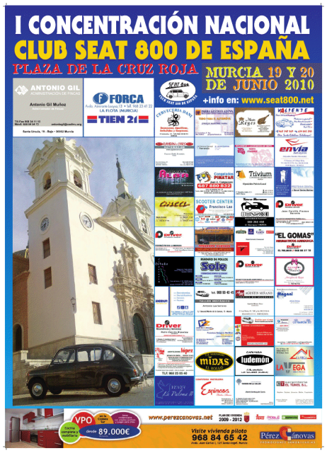 ClubSEAT800's tweet photo. I Concentración Nacional de SEAT 800 - Murcia 2010 - Cartel #Iconcentracionseat800 http://t.co/SFQGE62H