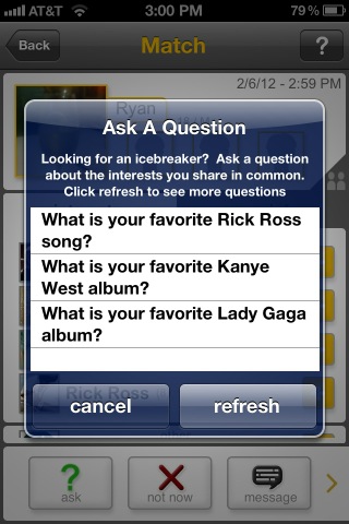 owens's tweet image. Trying out @Ntro. Interesting social app. Smart feature of auto-creating conversation starters.