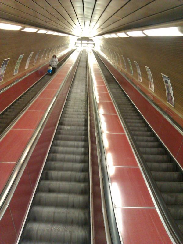 An impressive escalator @ Prague (CZ) metro.