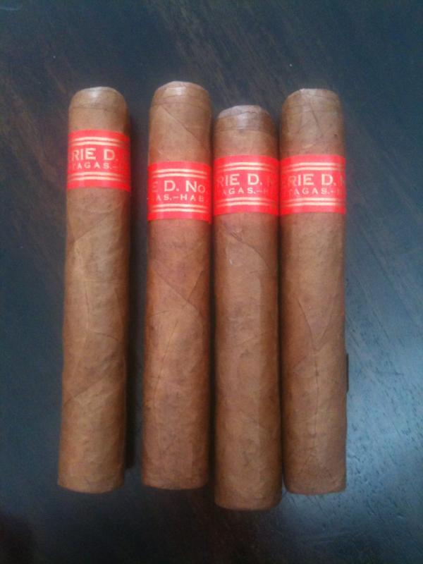 cigargrl's tweet photo. My dad sent me a birthday present from his recent trip to Cuba: Partagas Serie D No. 4. Nice! http://t.co/BbZoRYAB