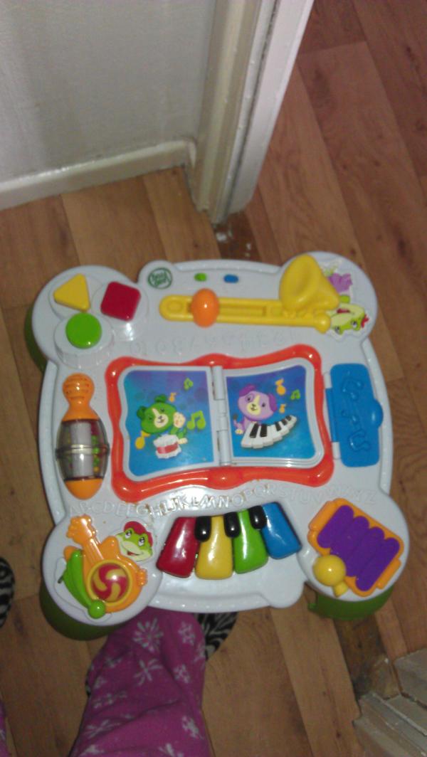 LouisaMcKenna's tweet image. Anyone else got one of these? #musicaltable for the baby but plays #willandgrace theme tune... #odd
