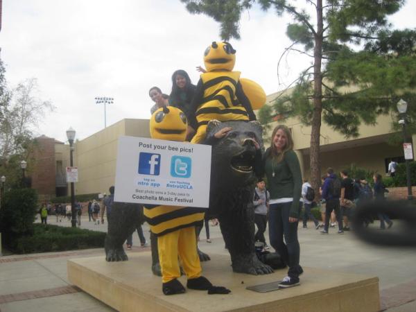 ntro's tweet image. Big congrats to Gabrielle who won the @ntro bee photo contest at UCLA!  Check out pics &amp; video at facebook.com/ntroapp