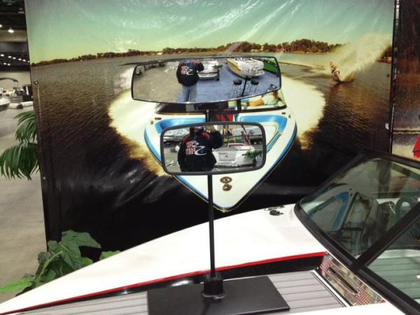 PTM Edge View4rce mirrors "edging out" the competition at the Detroit Boat Show this week...