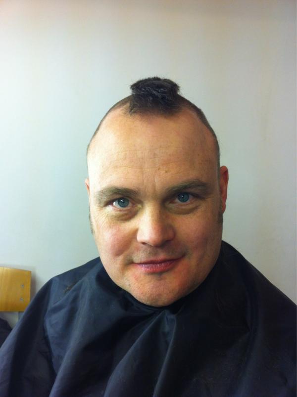 PaulCDoyle's tweet photo. “@ajhmurray: Mohawk!!!! http://t.co/10RacGNE” you look like a Samarai